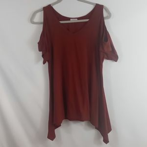 Womens cold shoulder top size medium
